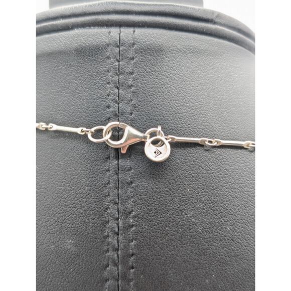 SILPADA Sterling Silver Half Moon Celestial Chic Pendant Long Bar Link Necklace - Picture 4 of 7